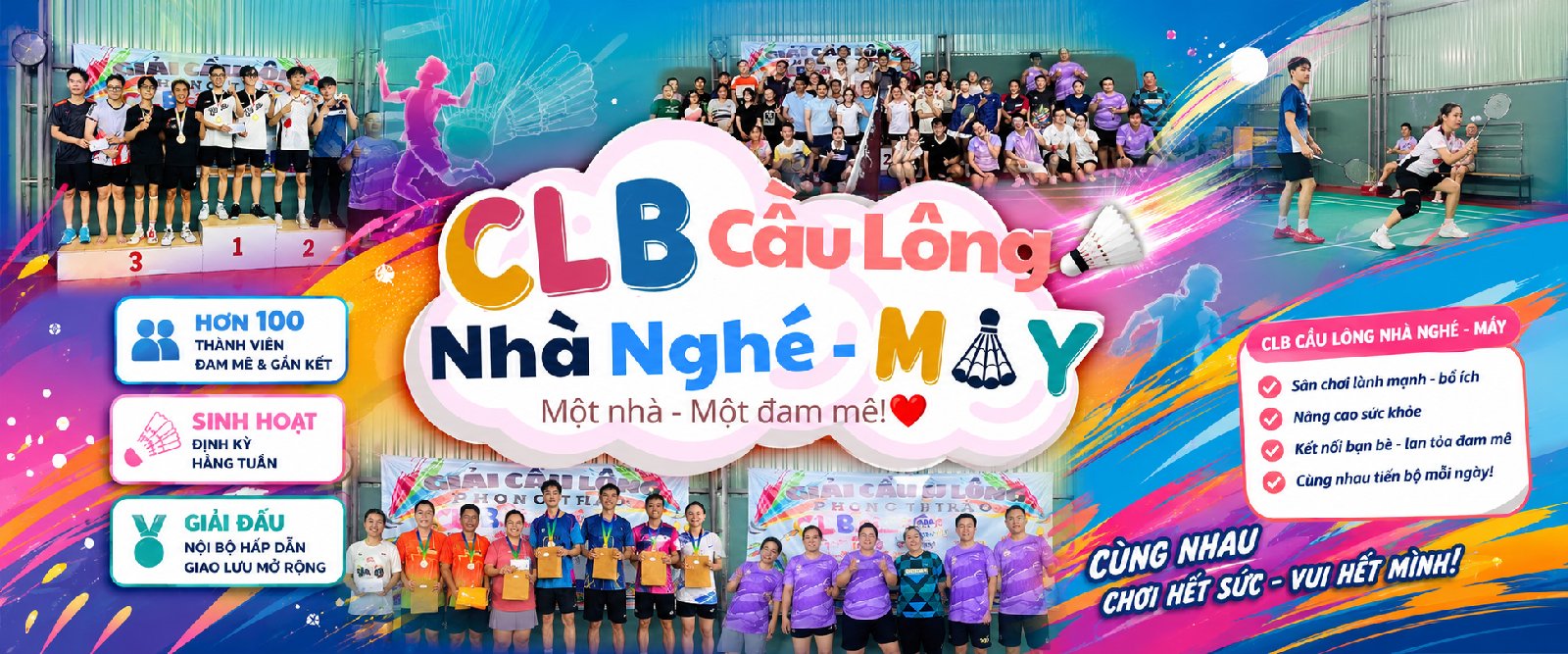 CLB CẦU LÔNG NHÀ NGHÉ MAY