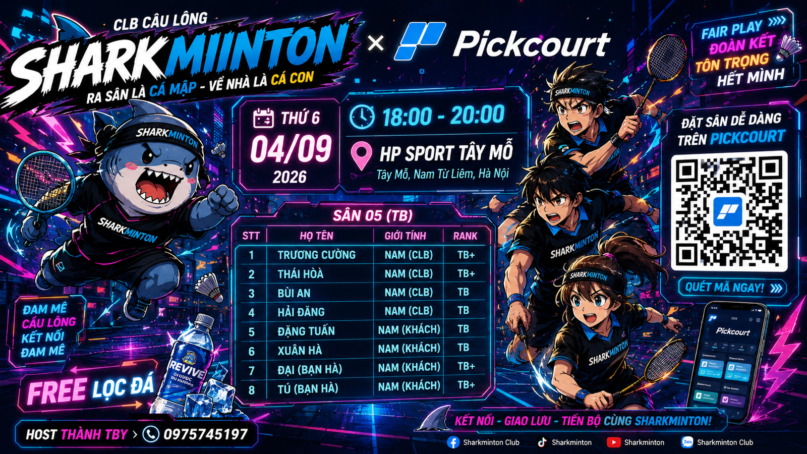 SHATKMINTON Friday