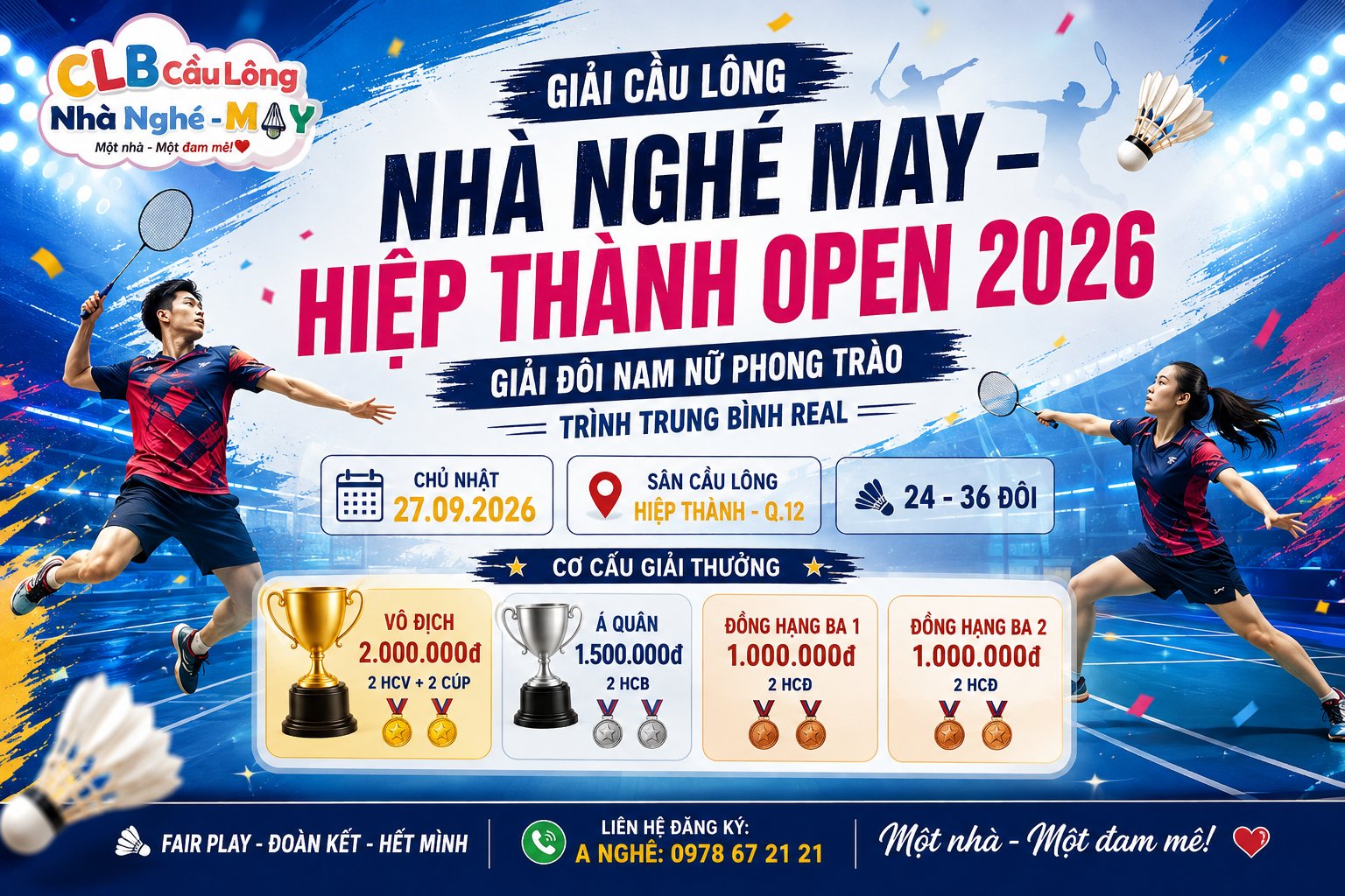 GIẢI NHÀ NGHÉ MAY - HIỆP THÀNH OPEN 2026