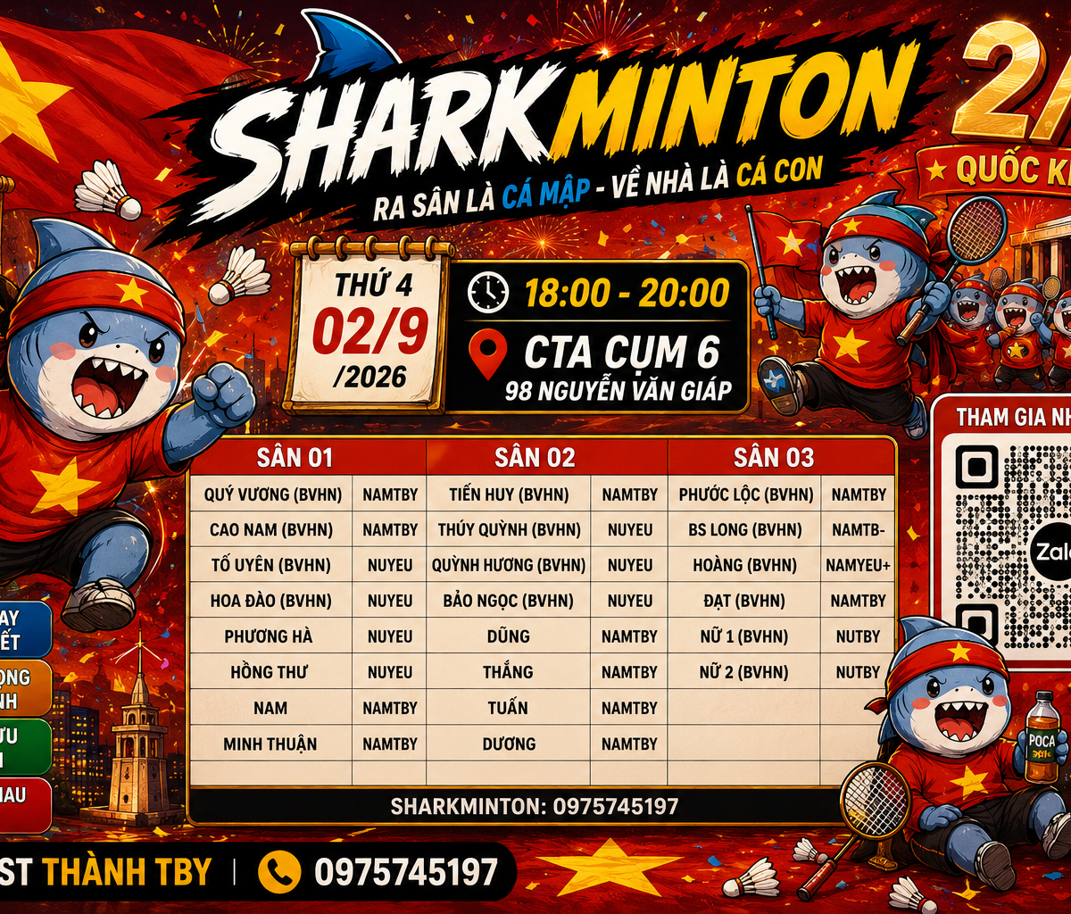 Sharkminton- Quốc Khánh-2/9
